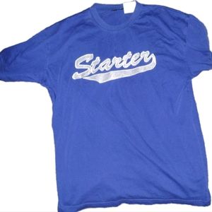 VTG Embroidered Starter Tshirt Short Sleeve Blue XL